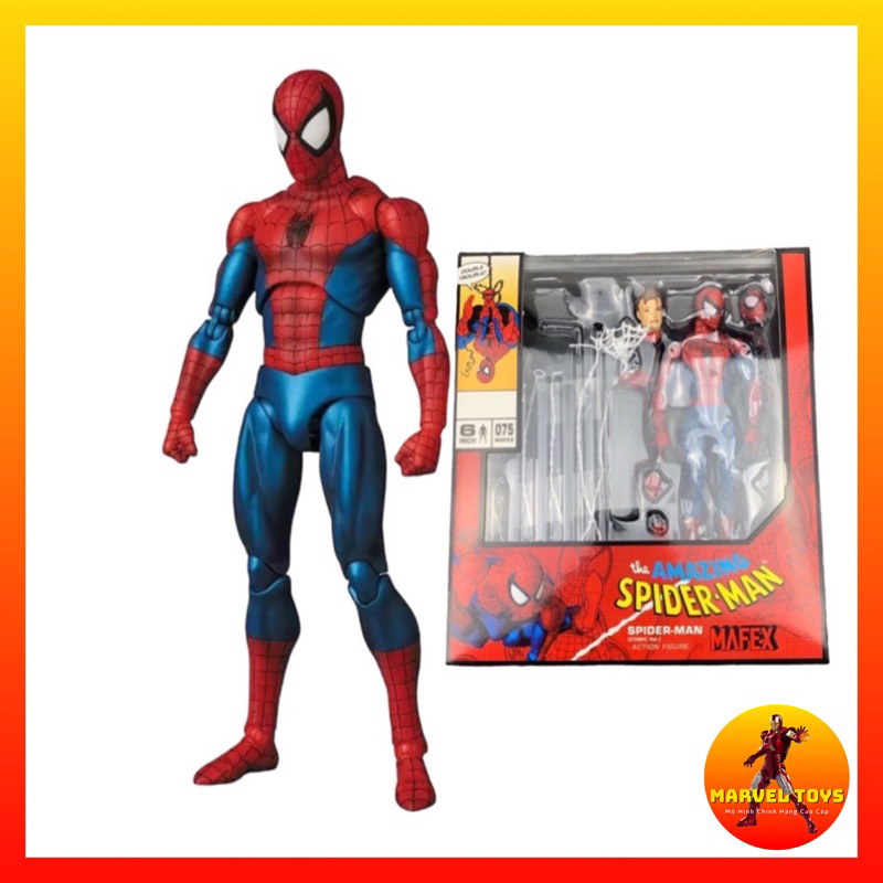 Mô Hình Bootleg Người Nhện Spider Man Mafex No 075 The Amazing 16cm Có