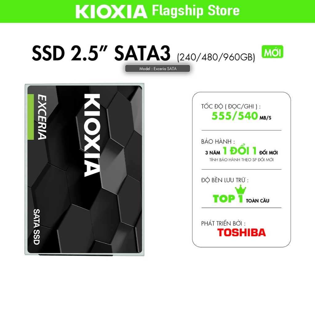 Ổ cứng SSD KIOXIA 2 5 Sata3 6Gb s 2 5 Exceria SATA Hàng Chính