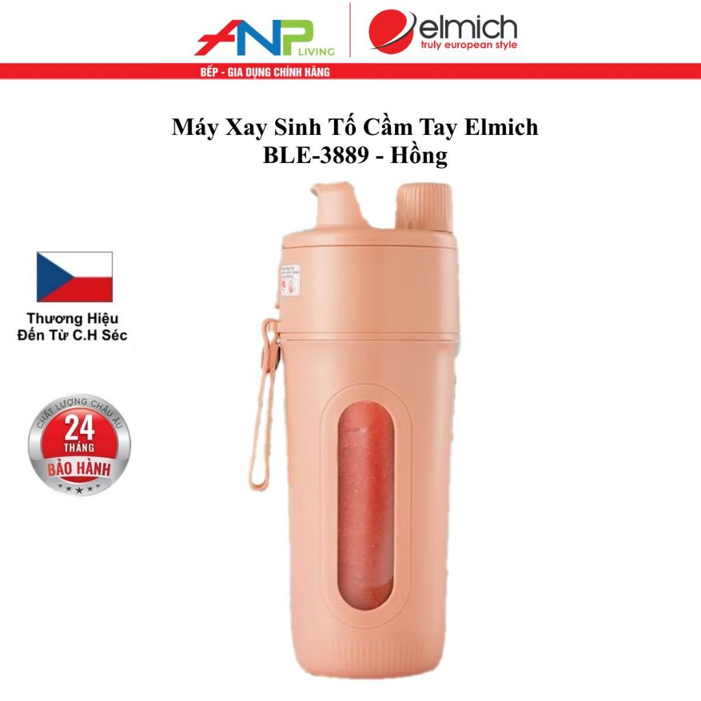 Máy Xay Sinh Tố Cầm Tay Elmich BLE 3889 Dung Tích 350ml Công Suất 55W