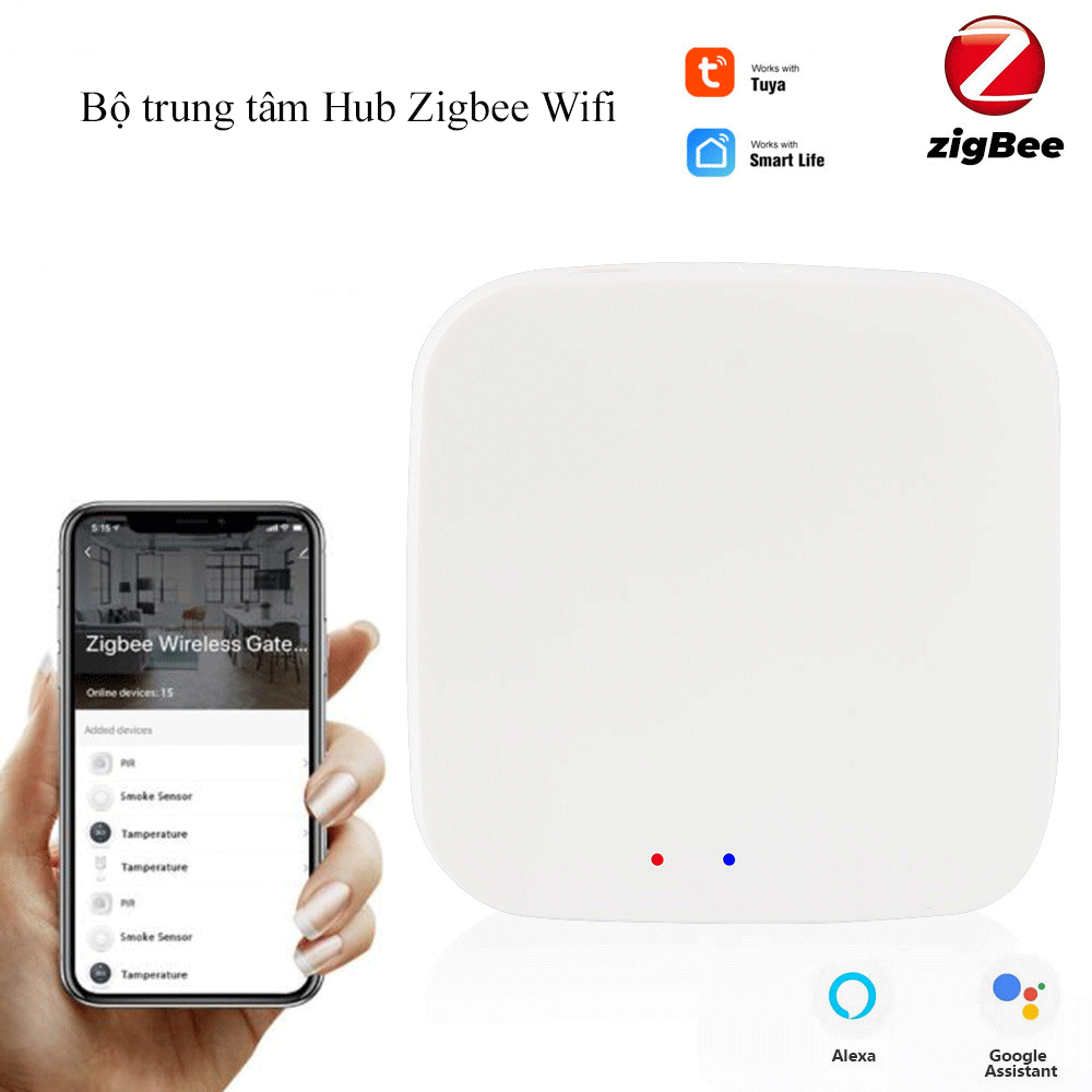 Bộ điều khiển nhà trung tâm Hub Zigbee Tuya hub zigbee wifi hub zigbee