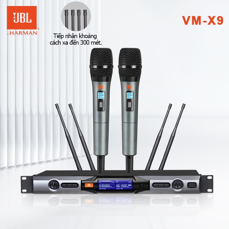 micro không dây cao cấp JBL VM X9 microphone wireless micro hát karaoke