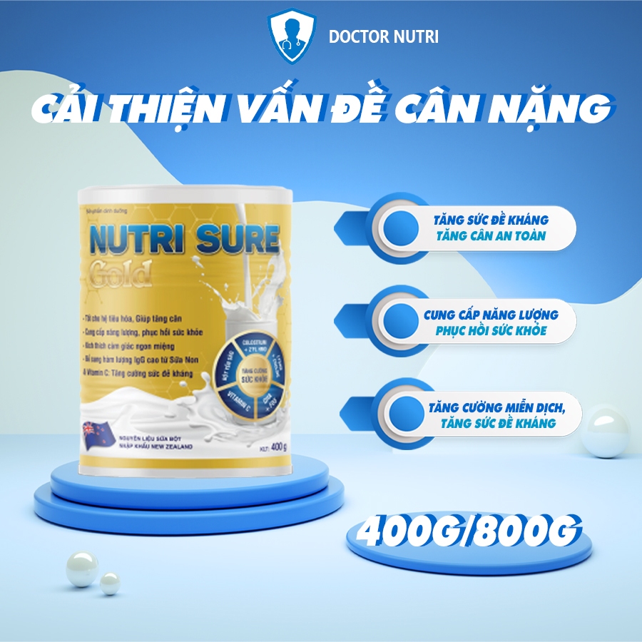 Sữa dinh dưỡng tăng cân cho người gầy Nutri Sure Gold DOCTOR NUTRI sữa