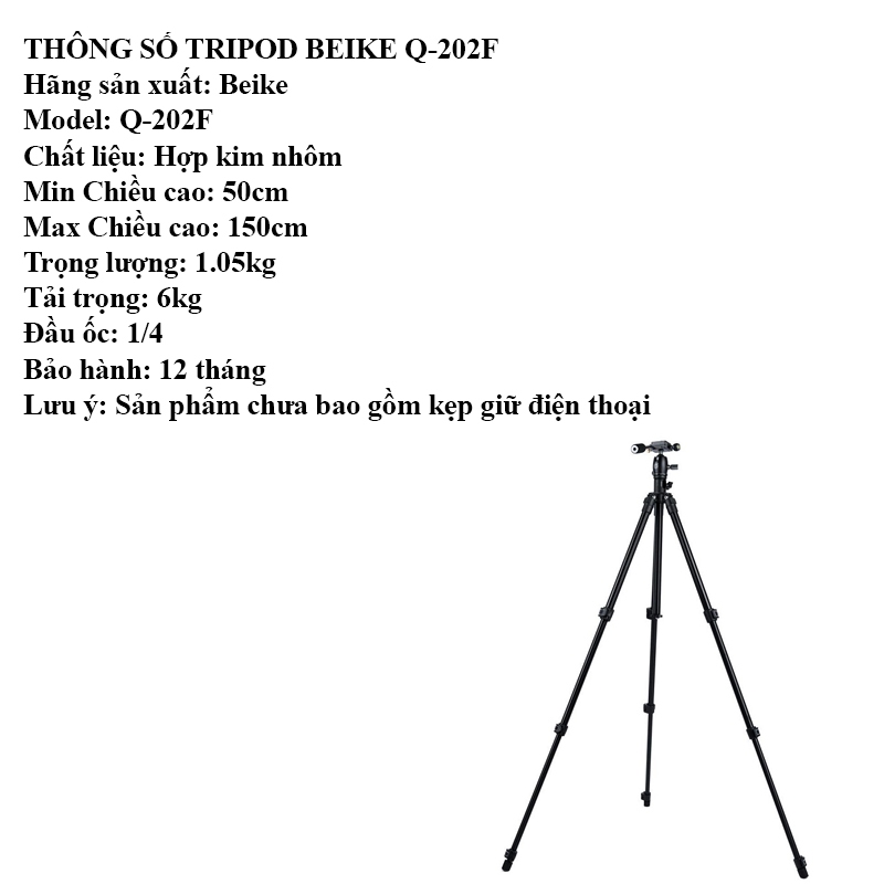 Chân Máy Ảnh Tripod Beike Q999H Q999 Q996H Q992H Q202F Q868HB