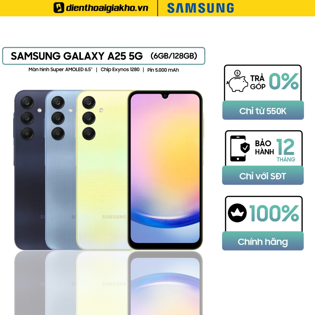 CHÍNH HÃNG Điện Thoại Samsung Galaxy A15 LTE 8GB 128GB Bảo Hành