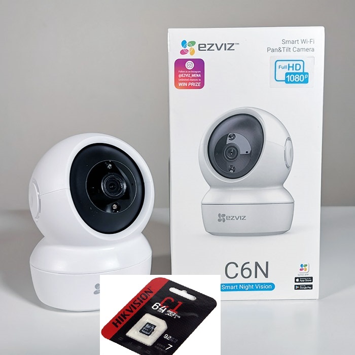 Camera wifi trong nhà xoay 360 độ Camera Ezviz C6N 1080p Thẻ nhớ