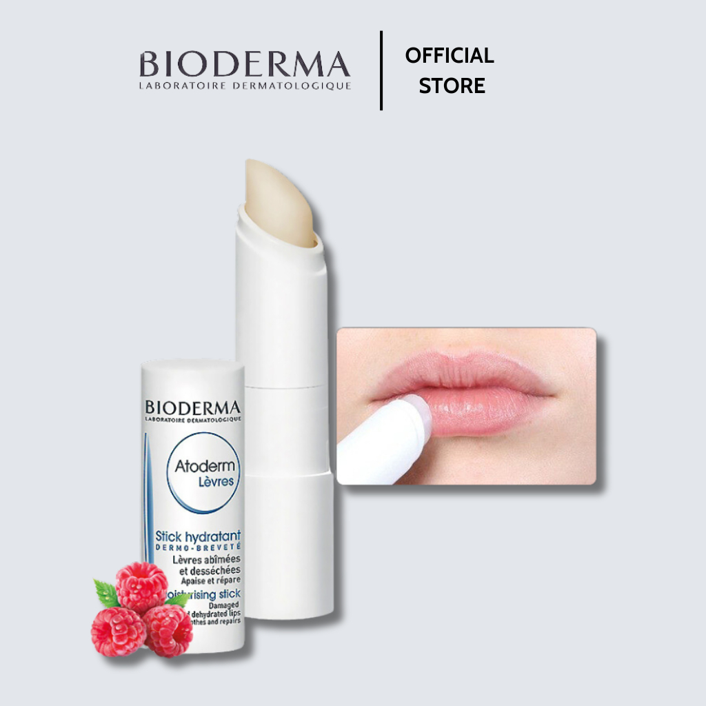 Son Dưỡng Môi Bioderma Atoderm Levres Stick Hydratan 4g dưỡng môi khô