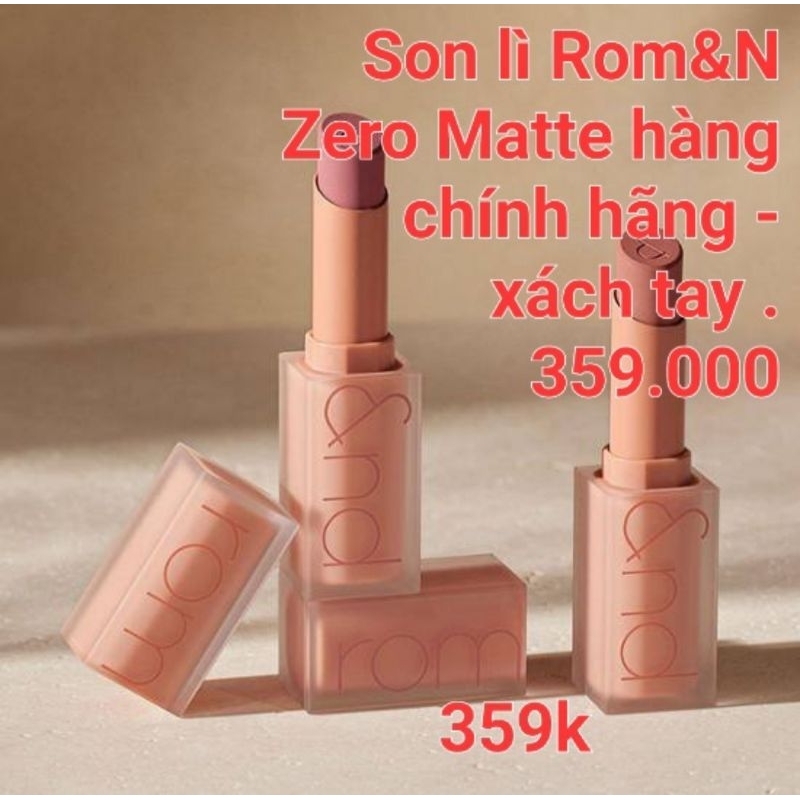 Son Thỏi Romand New Zero Matte Lipstick Shell Beach Nude Collection