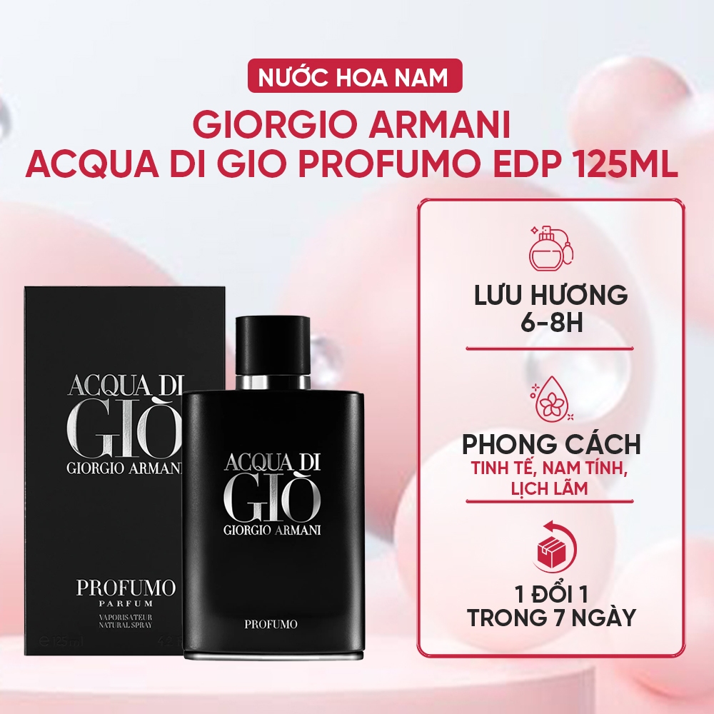 Nước Hoa Nam Acqua Di Gio Profumo Giò Đen Nồng Độ EDP Dung tích 100ml