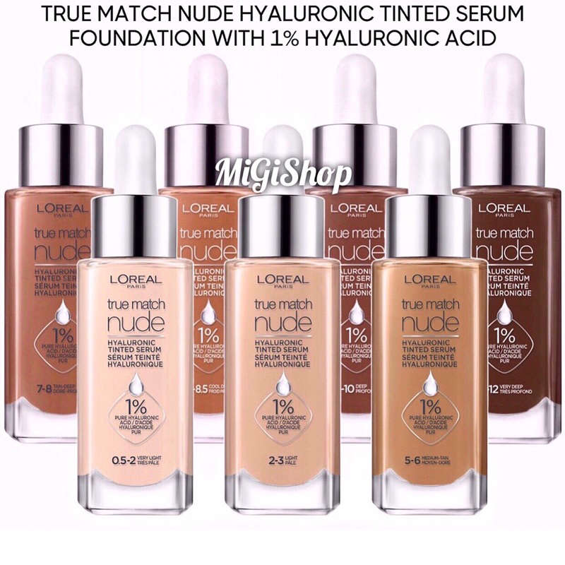 Bản Mỹ Kem Nền Dạng Serum True Match Nude Hyaluronic Tinted Serum