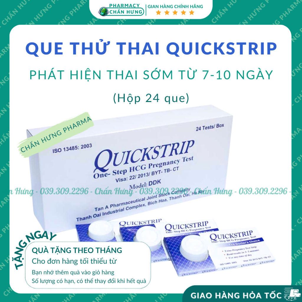 Que Thử Thai Quickstrip Hộp 24 Que Shopee Việt Nam