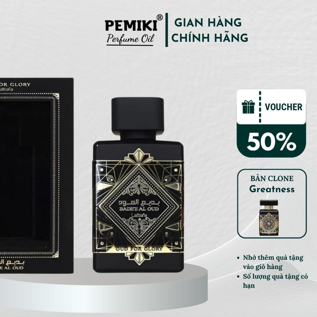 Nước hoa nam Lattafa Badee Al Oud For Glory EDP 100ml PEMIKI Store