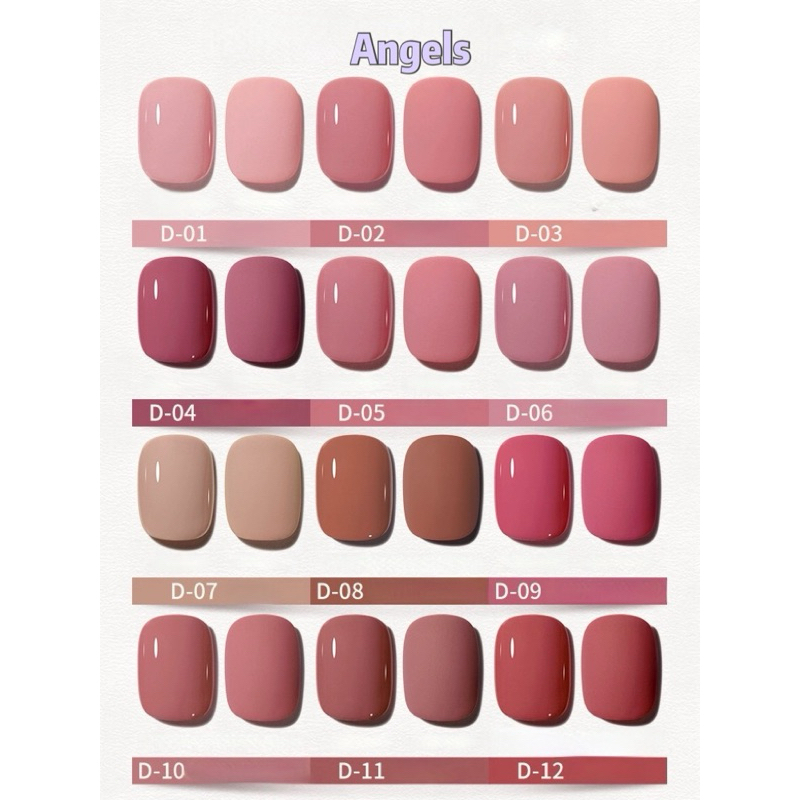 Sơn gel tone màu hồng đậu hồng nude hồng đào Sơn gel Angels Shopee