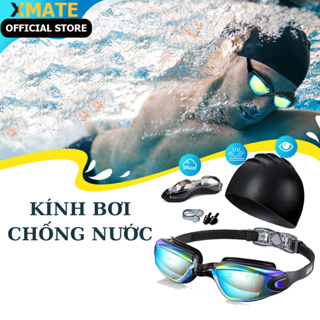 Kính bơi cho nam nữ Kính bơi tráng gương chống nước XMATE chống tia