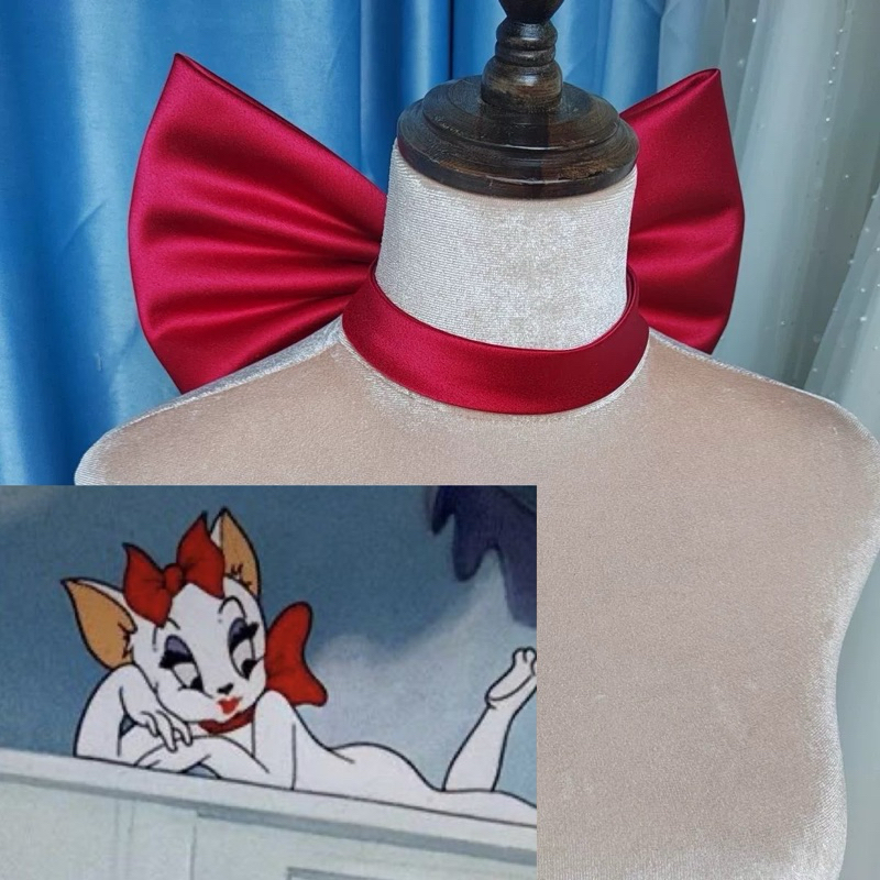 FORM ĐƯNG CHUẨN Nơ bản to đeo cổ cosplay bạn gái tom and jerry nơ