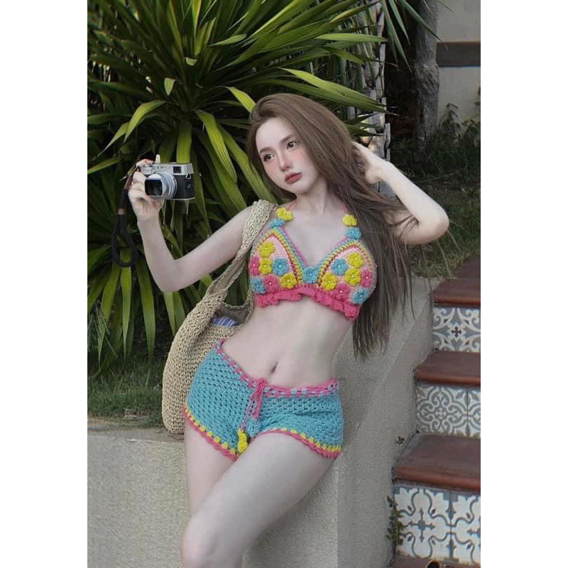 Bikini Len Set Bikini Len M C Hoa Shine H Ng H D Nh Cho N By