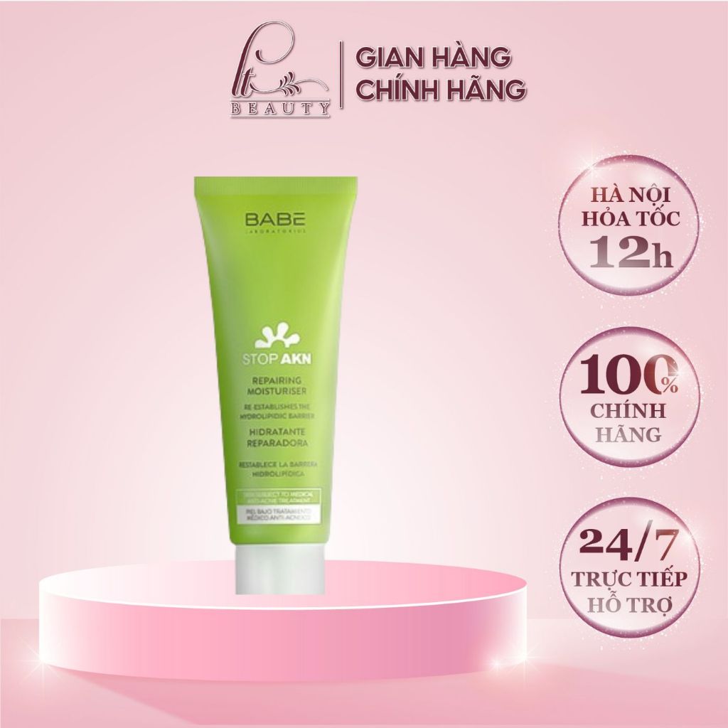 Kem Dưỡng Phục Hồi Cấp Ẩm Babe Stop AKN Repairing Moisturiser 50ml