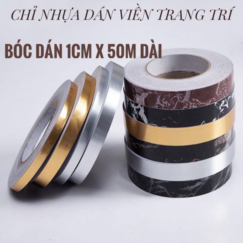 Cuộn nẹp chỉ dán viền trang trí dài 50m trang trí vách tường nội thất