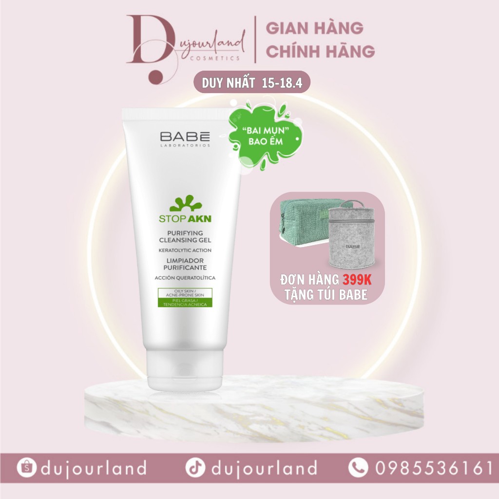 SỮA RỬA MẶT BABE STOP AKN PURIFYING CLEANSING GEL 100ml 200ml Shopee