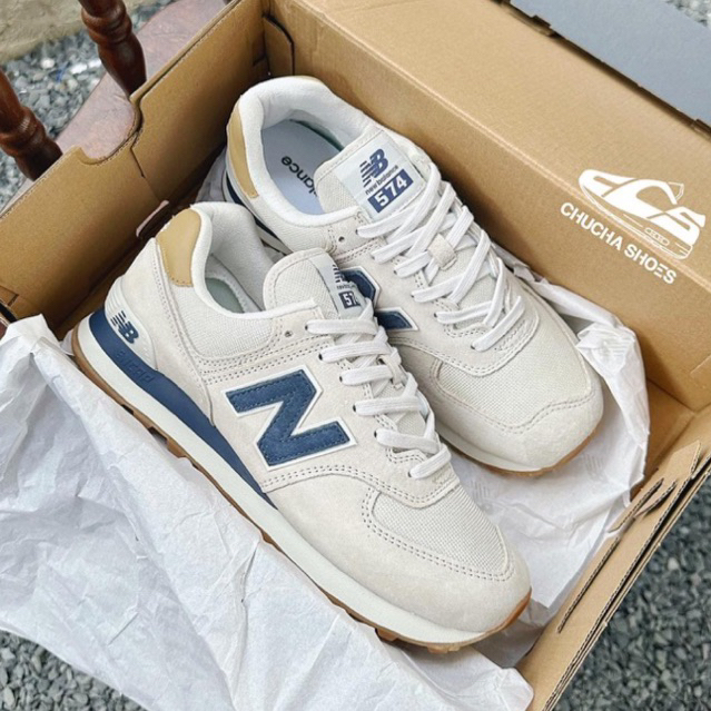 Chính Hãng Giày thể thao Sneaker New Balance 574 Xám Navy Shopee