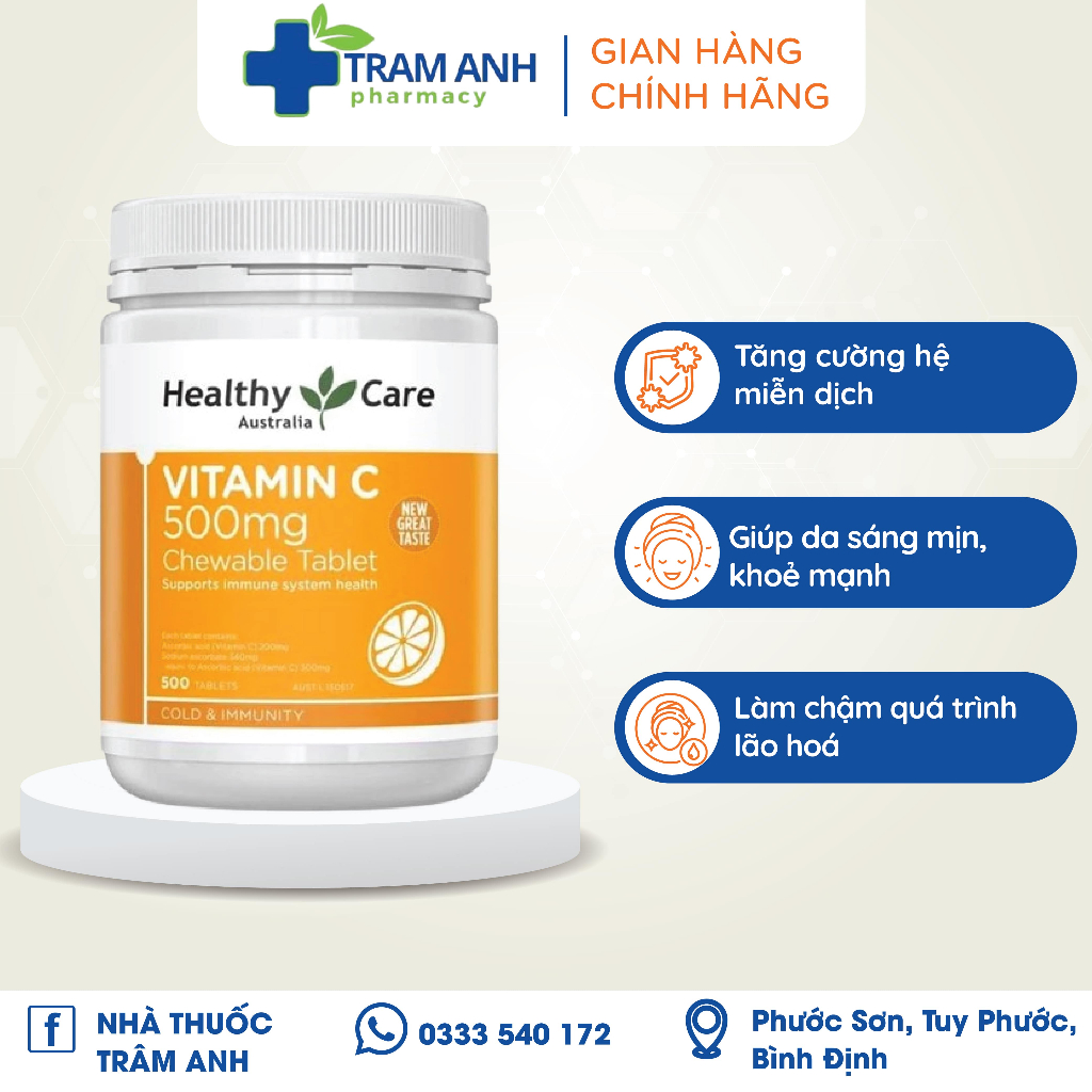 Vi N Nhai Vitamin C Healthy Care Gi P T Ng C Ng Kh Ng H Tr S C