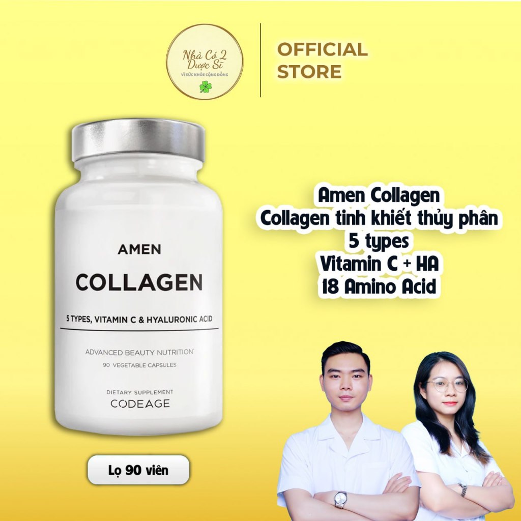 Viên uống Collagen Codeage Amen C HA 90 viên Collagen thủy phân