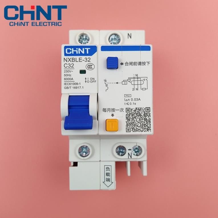 Aptomat chống giật Attomat chống rò RCBO Chint NXBLE 32 1P N 16A 20A