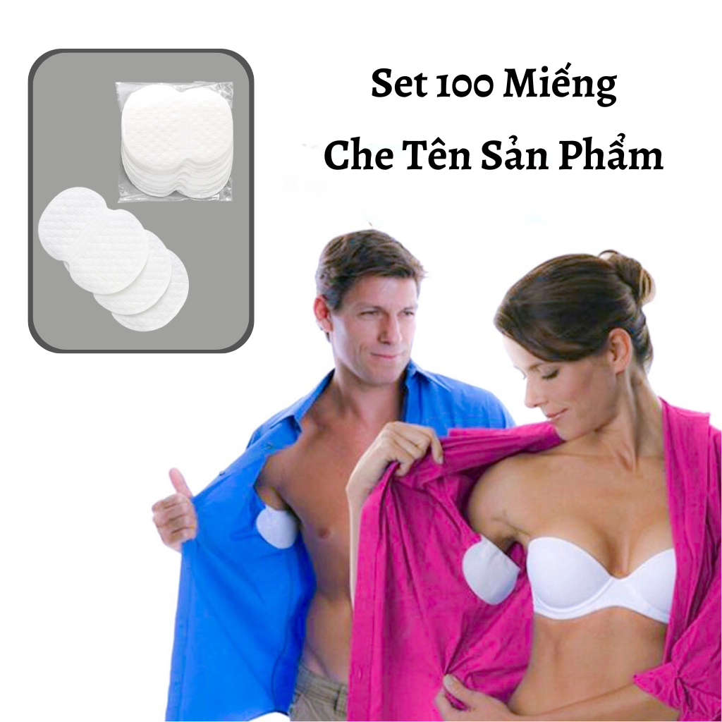 Set 100 Miếng dán chống mồ hôi nách miếng dán ngăn mồ hôi nách siêu