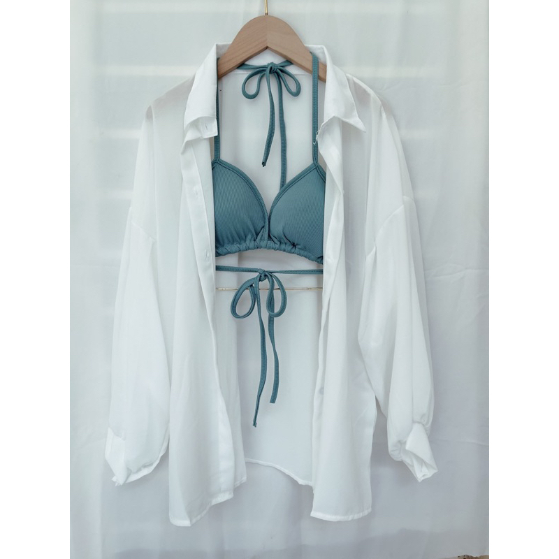 Áo Bikini lẻ 2 mảnh có dây cột đi biển mùa hè nhiều màu sắc Juka Store
