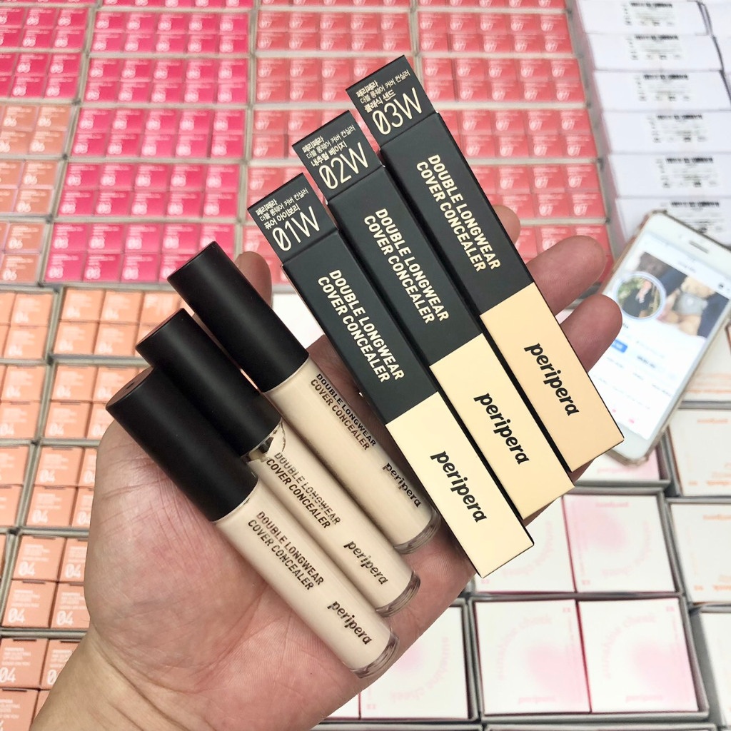 BILL HÀN Kem Che Khuyết Điểm PERIPERA Double Longwear Cover Concealer