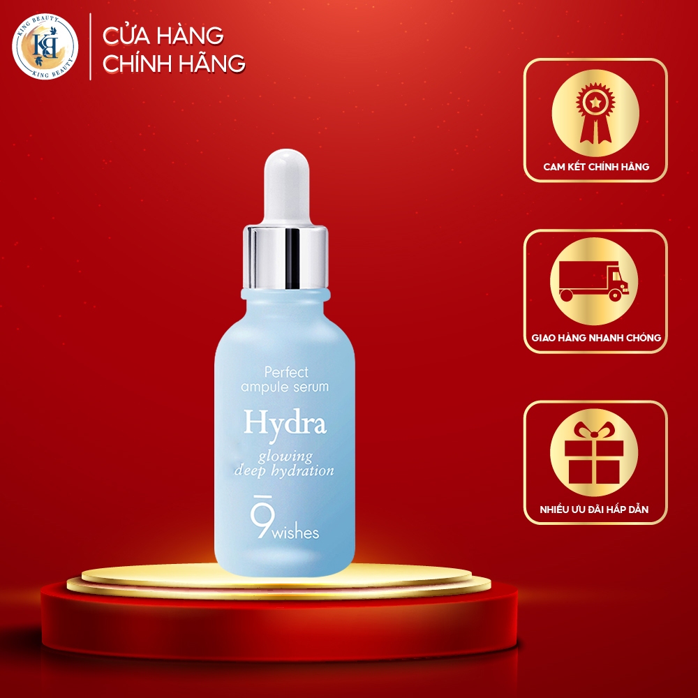 Tinh Chất Cấp Ẩm Và Dưỡng Sáng Da 9 Wishes Hydra Skin Ampule Serum 30ml