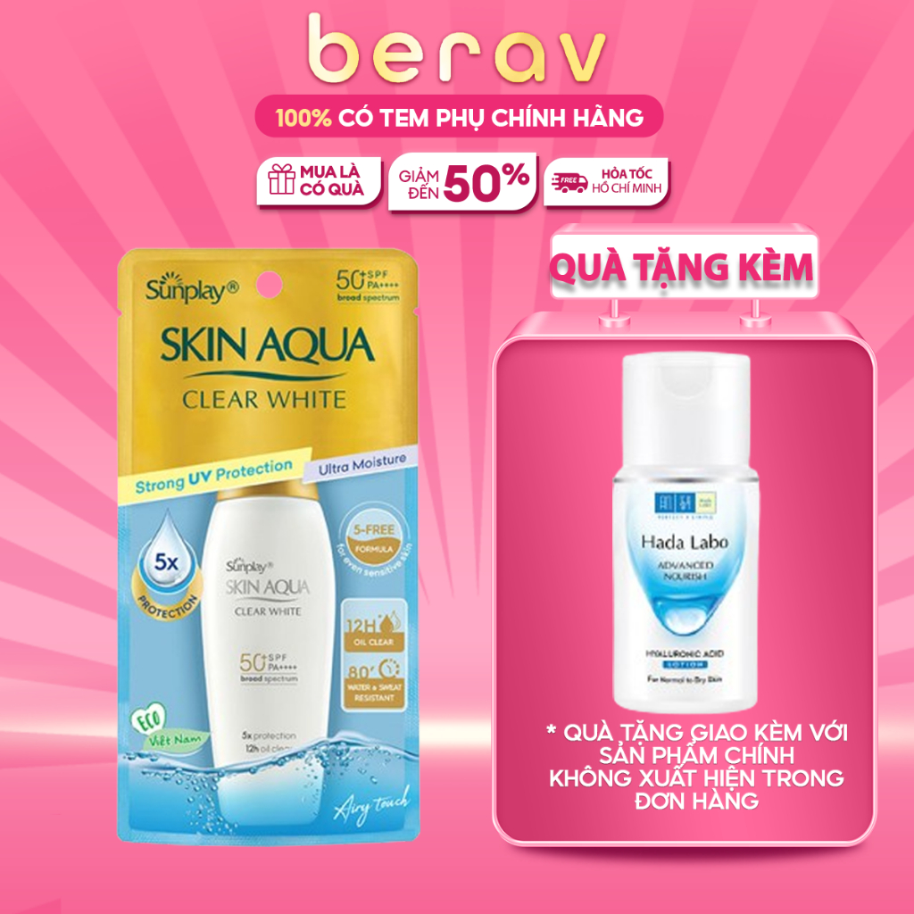 S A Ch Ng N Ng Sunplay Skin Aqua D Ng Da Tr Ng M N Clear White Spf