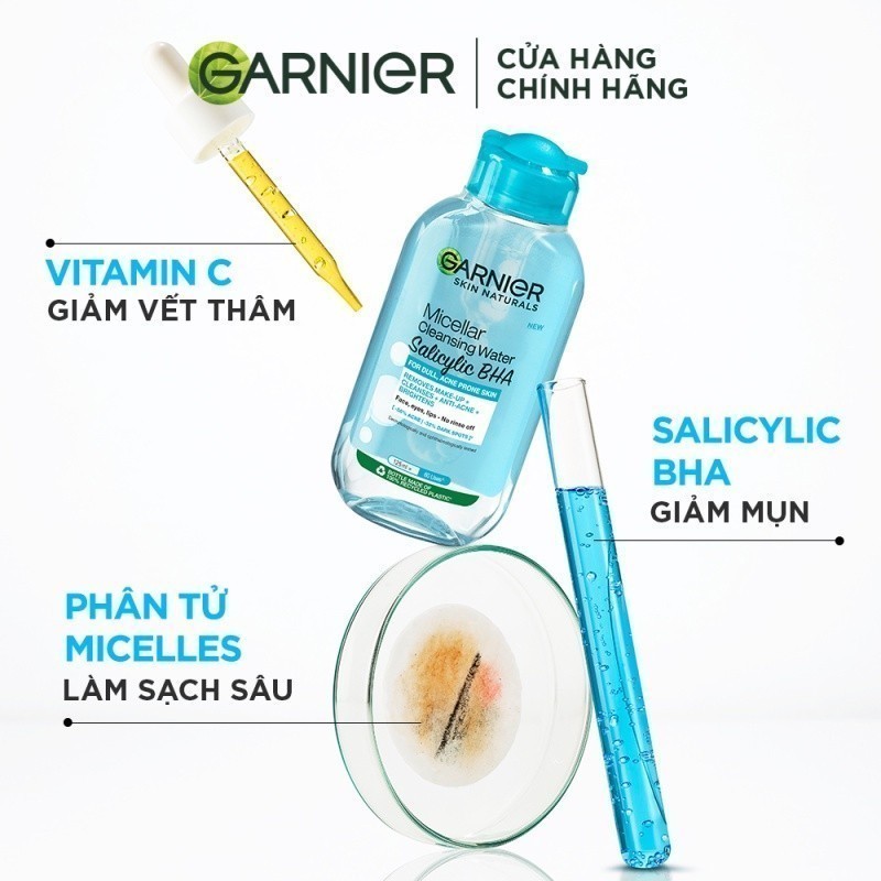 N C T Y Trang Garnier Cho Da D U M N Salicylic Bha Micellar Ml