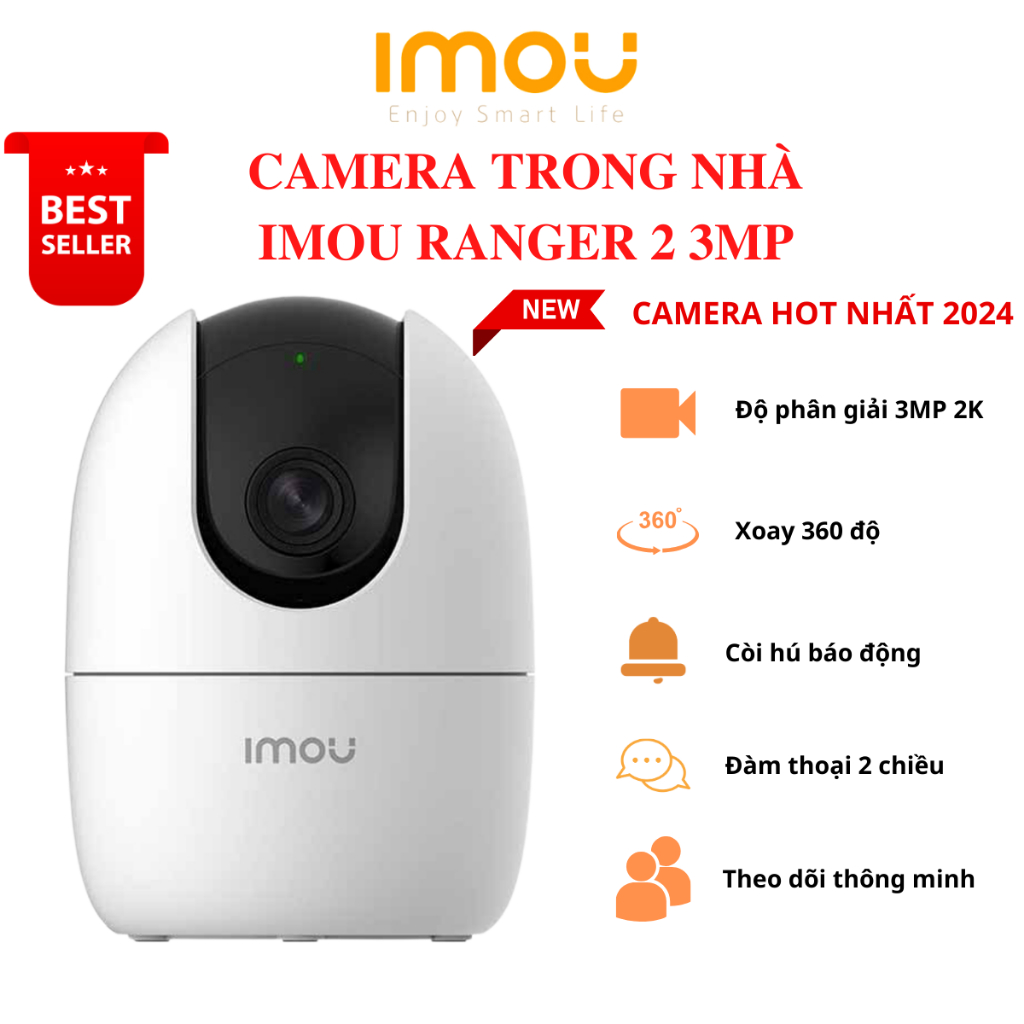 Camera WIFI XOAY 360 IMOU Ranger 2 A52P 5MP 3K A42P 4MP A32EP 3MP