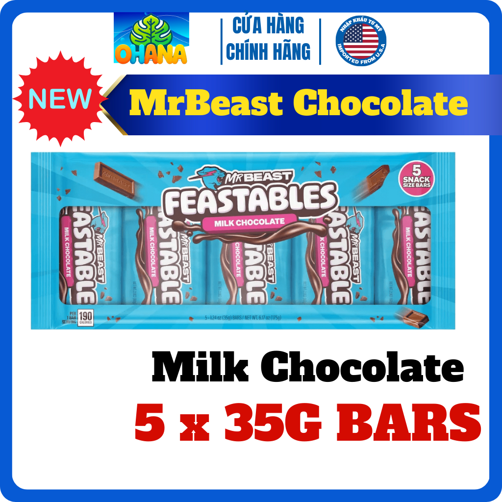 Kẹo socola mrbeast chocolate mr beast bản giới hạn Feastables MrBeast