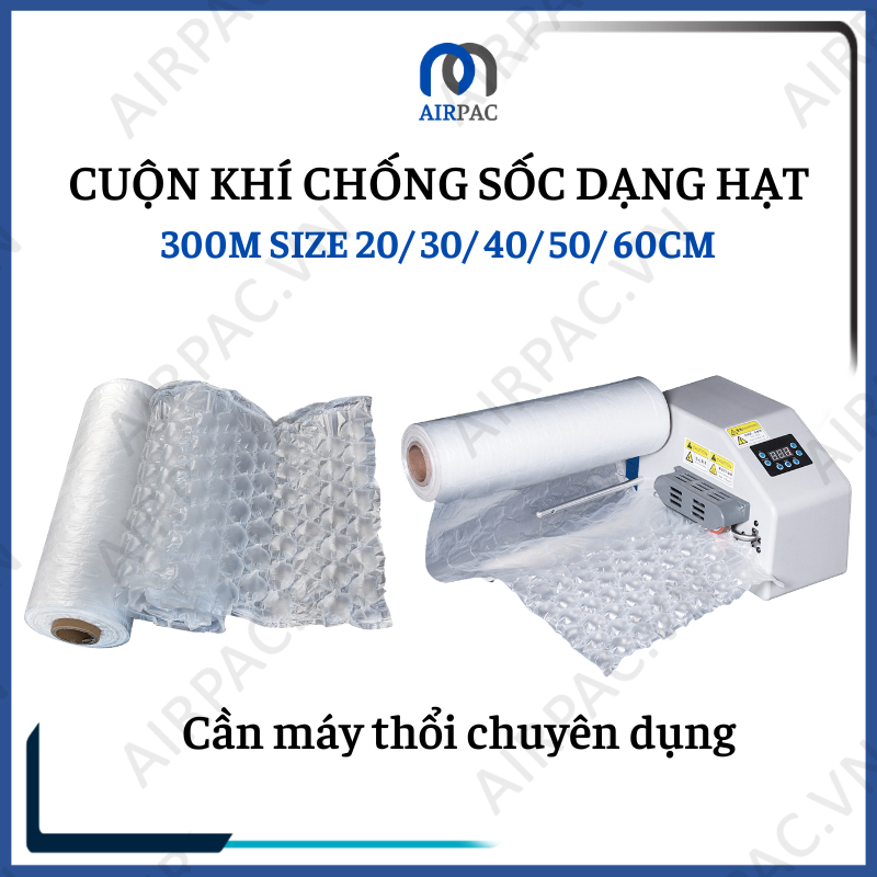 300m Cuộn xốp nổ xốp khí bọc khí bơm hơi chống sốc bọc gói hàng