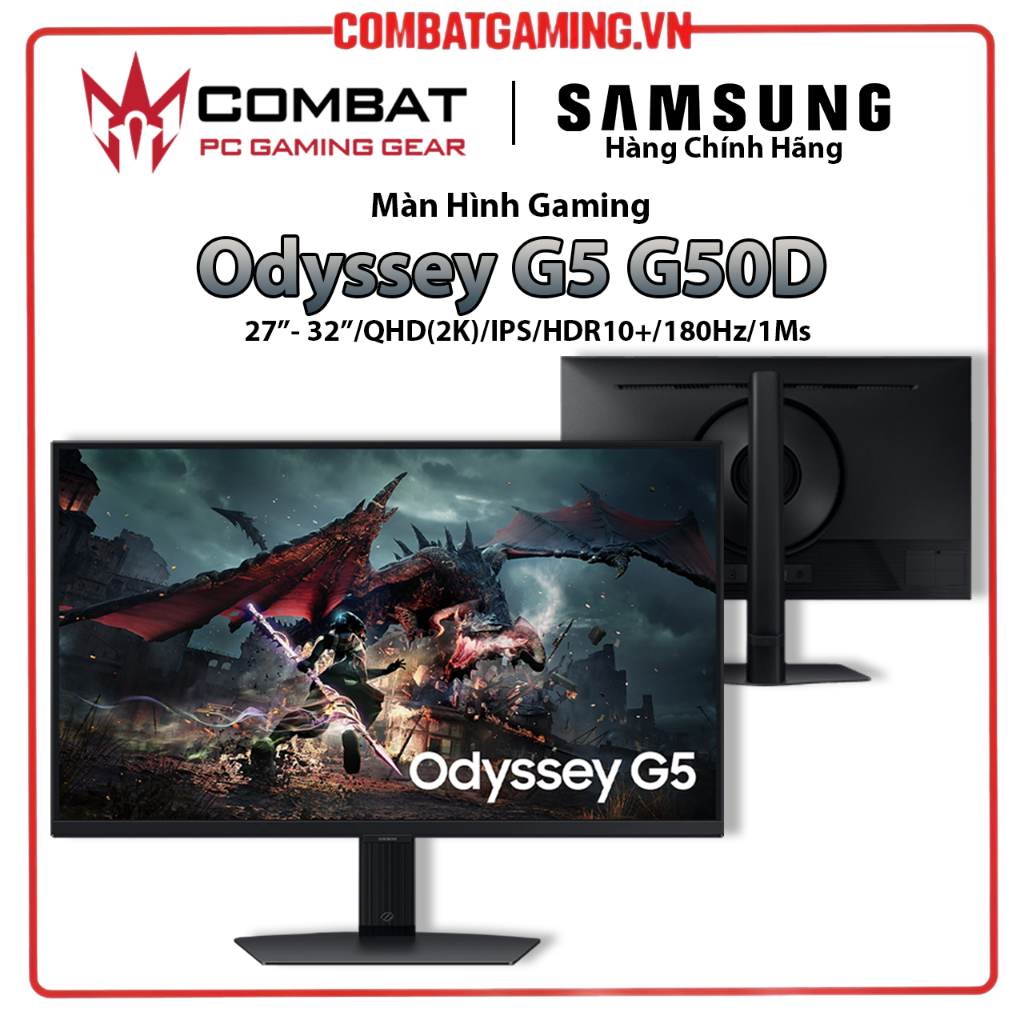 Màn Hình Gaming Samsung Odyssey G5 G50D LS27DG502EEXXV 27 32 2K IPS