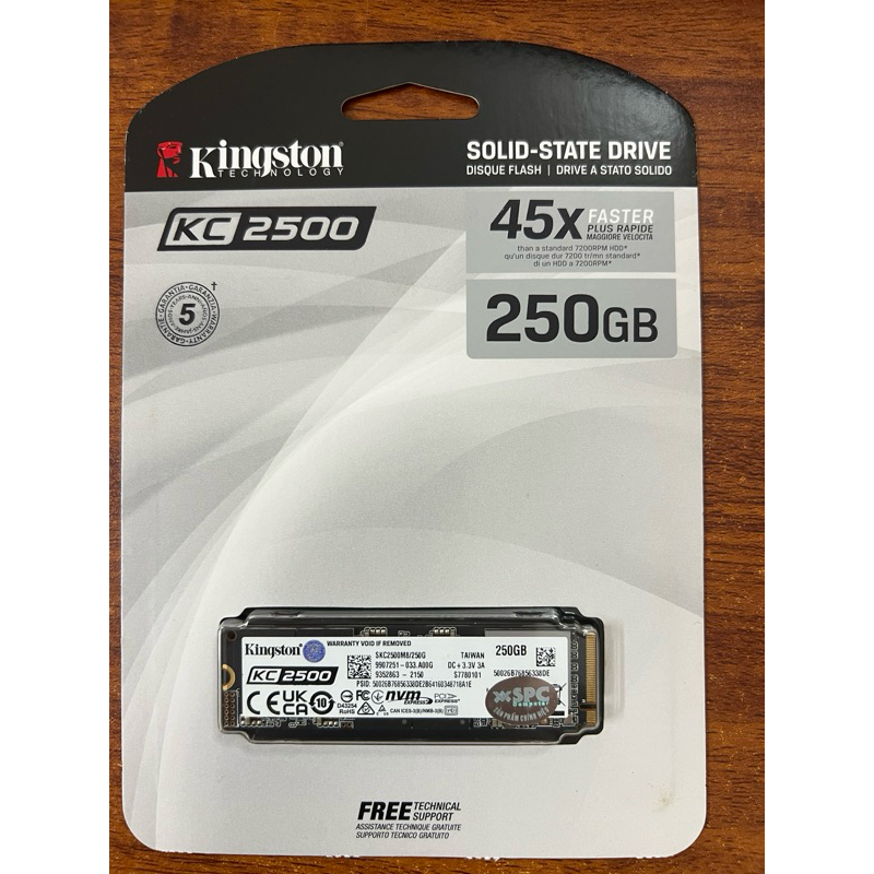 Ổ Cứng SSD Kingston KC2500 250GB NVMe M 2 2280 PCIe Gen 3x4 Shopee