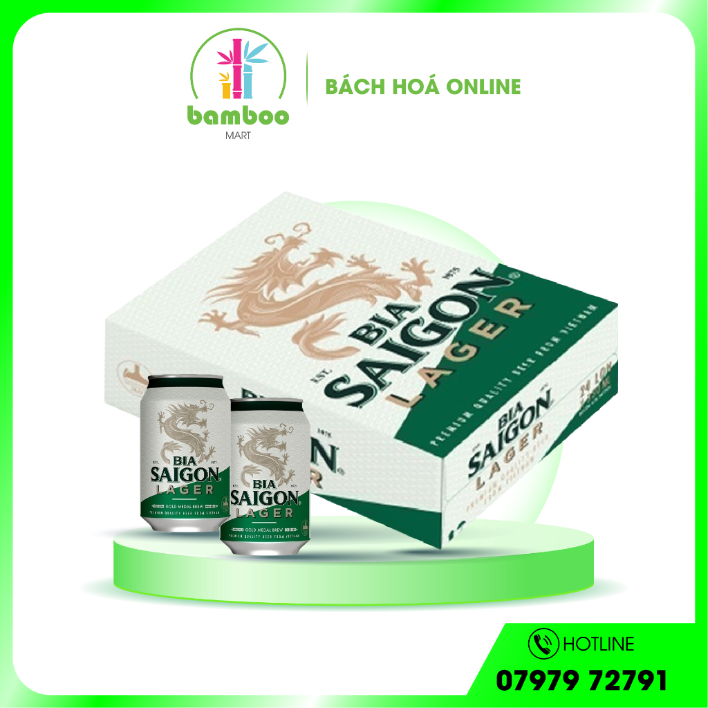 Sabeco Th Ng Lon Bia Saigon Lager Ml Lon Shopee Vi T Nam