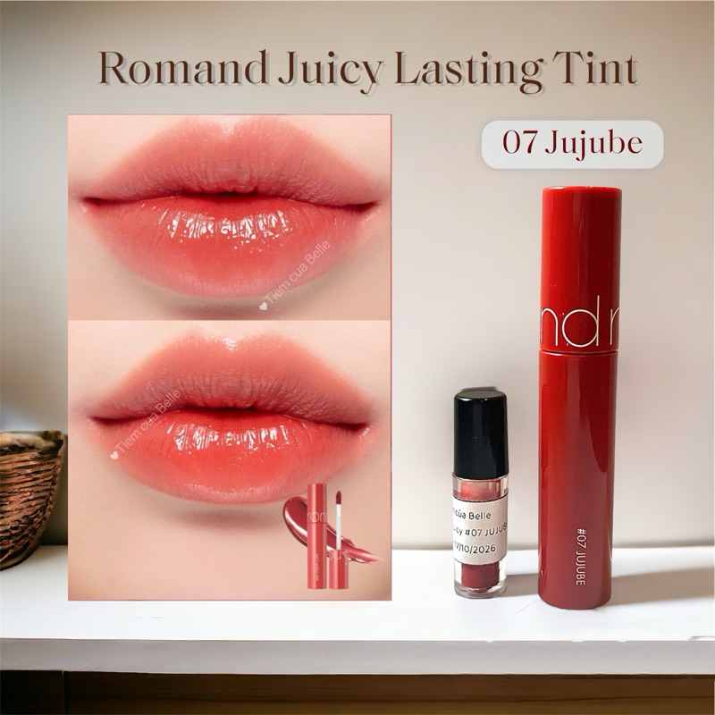 SON CHIẾT 07 JUJUBE Son Tint Bóng Siêu Lì Căng Mọng Hàn Quốc