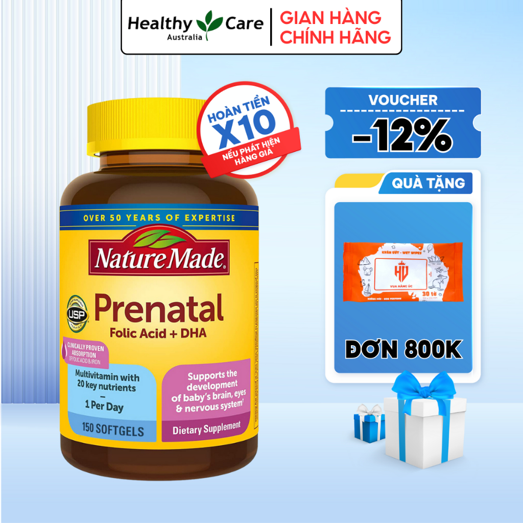 Vitamin T Ng H P Cho M B U Nature Made Prenatal Folic Acid Dha