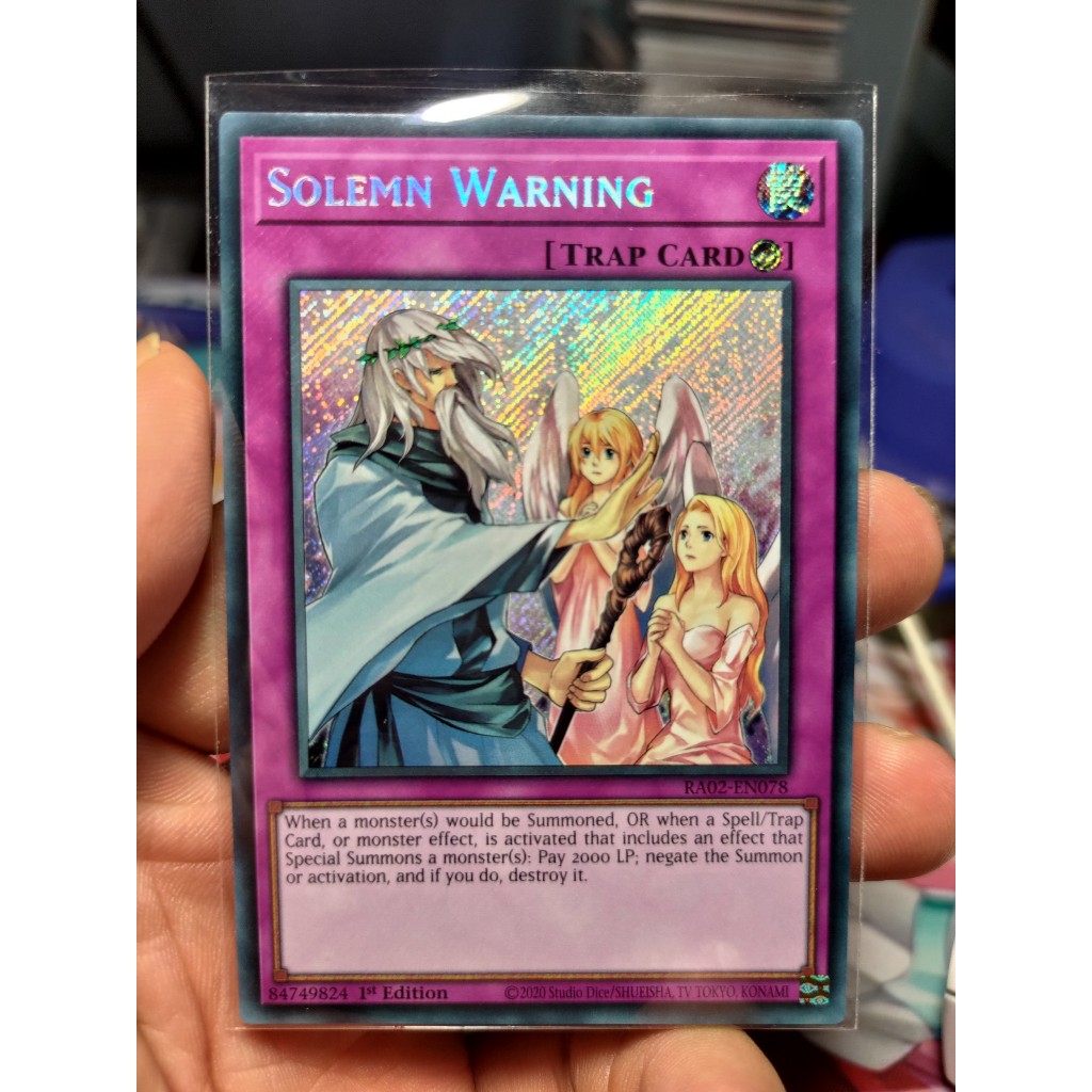 KW2 Yugioh EN UK Thẻ bài Solemn Warning RA02 EN078 Shopee Việt Nam