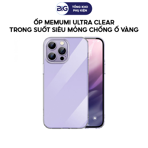 Ốp iPhone MEMUMI trong suốt siêu mỏng chống ố vàng iPhone 11PRM 12