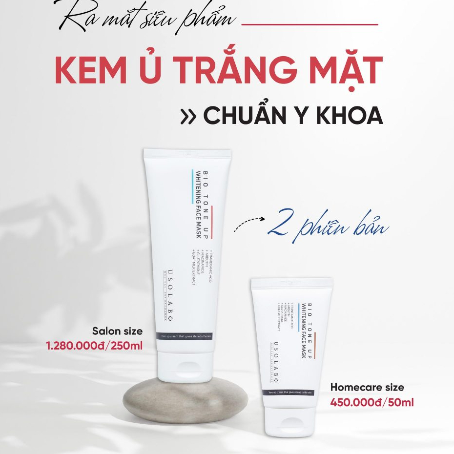 Ch Nh H Ng Kem Tr Ng M T Usolab Bio Tone Up Whitening Face Mask