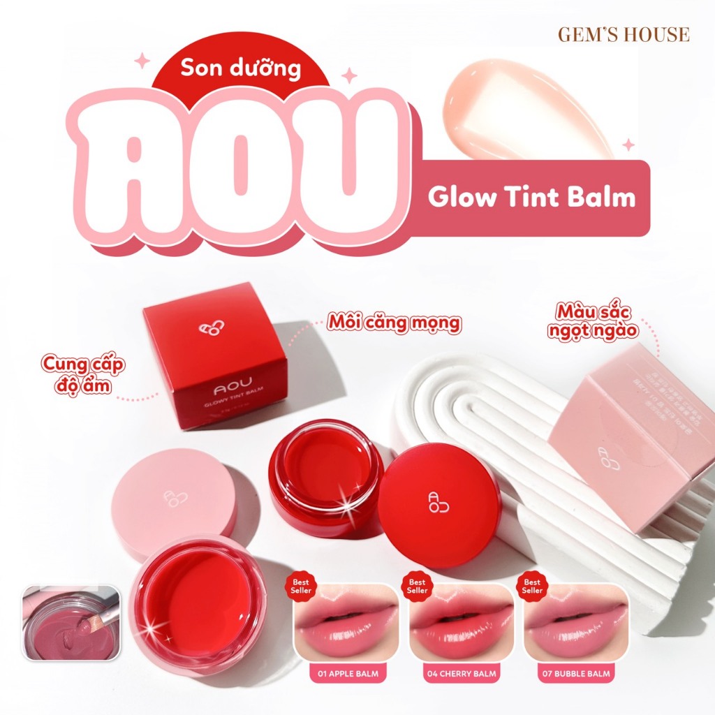 Son D Ng C M U Aou Glowy Tint Balm Shopee Vi T Nam