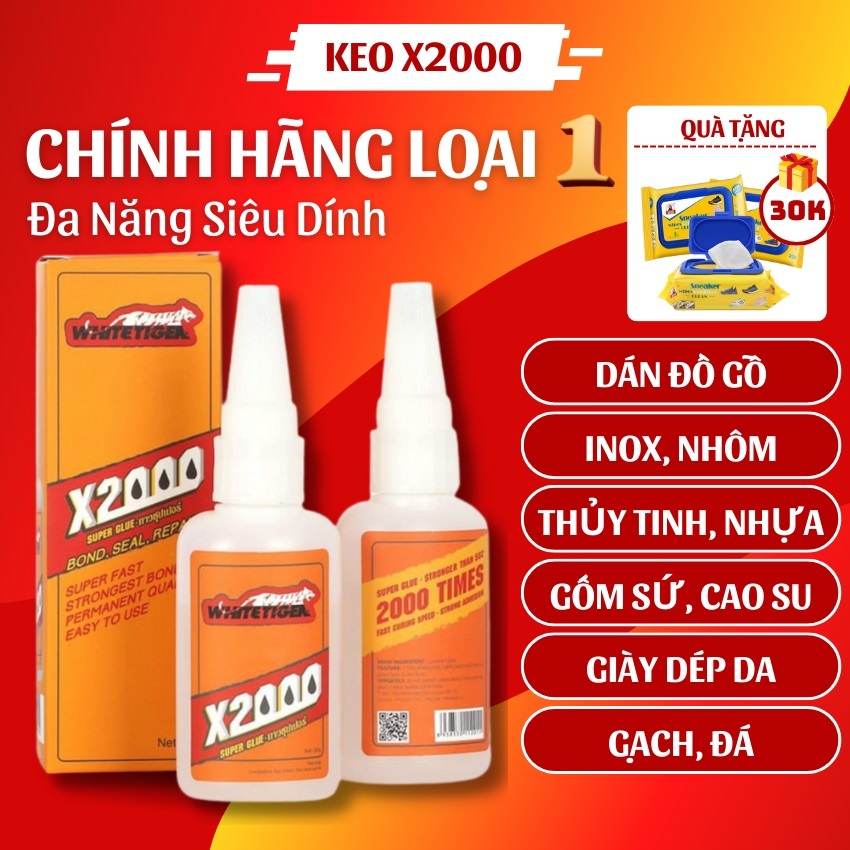 Keo x2000 siêu dính keo dán đa năng Thái Lan chính hãng dán gỗ dán