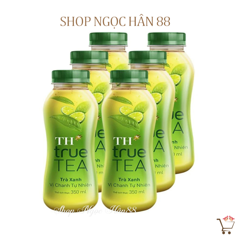 Lốc 6 chai trà xanh vị chanh tự nhiên Ôlong TH True Tea 350ml Shopee