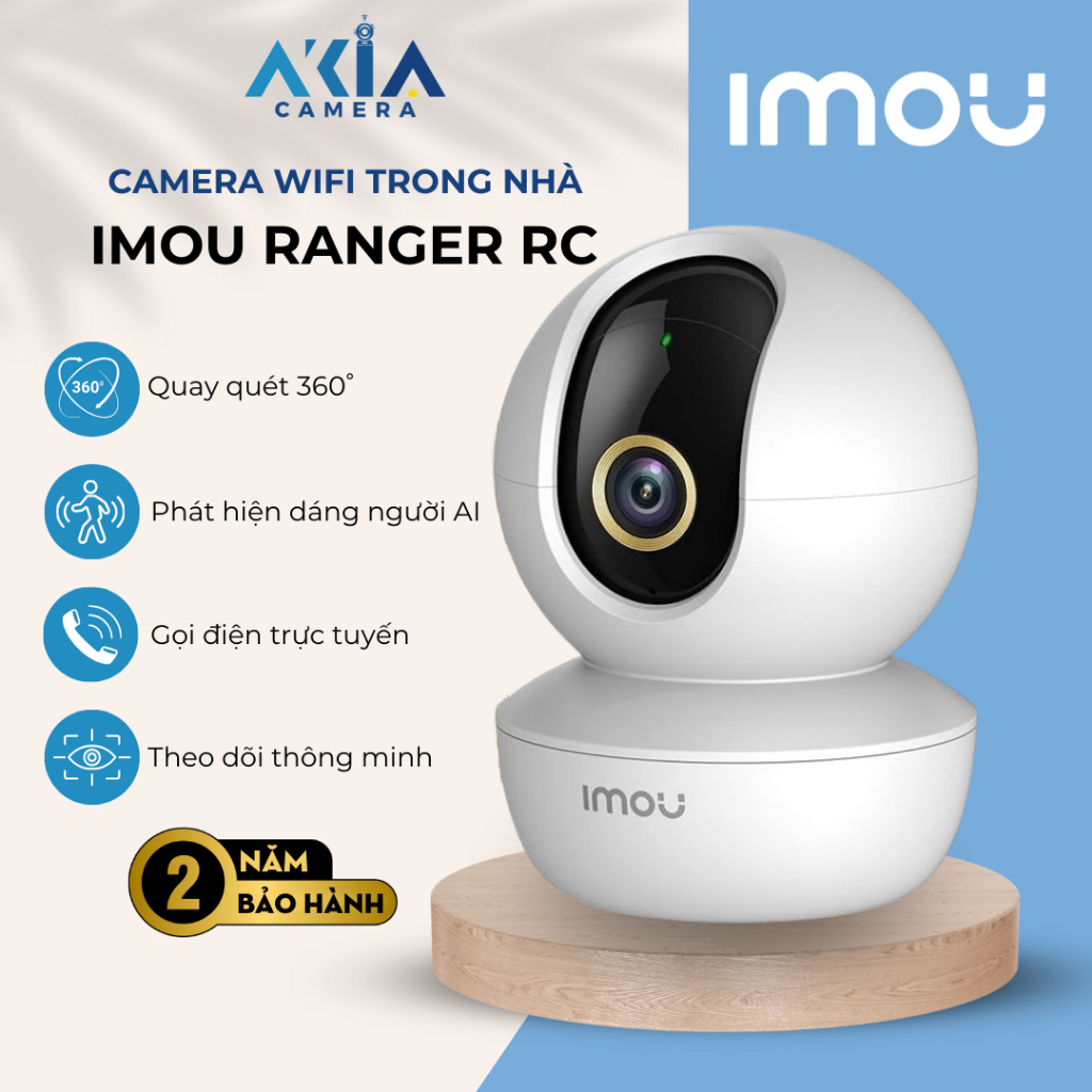 Camera wifi IMOU Ranger RC bản 3MP 4MP 5MP Quay quét 360 độ Một chạm