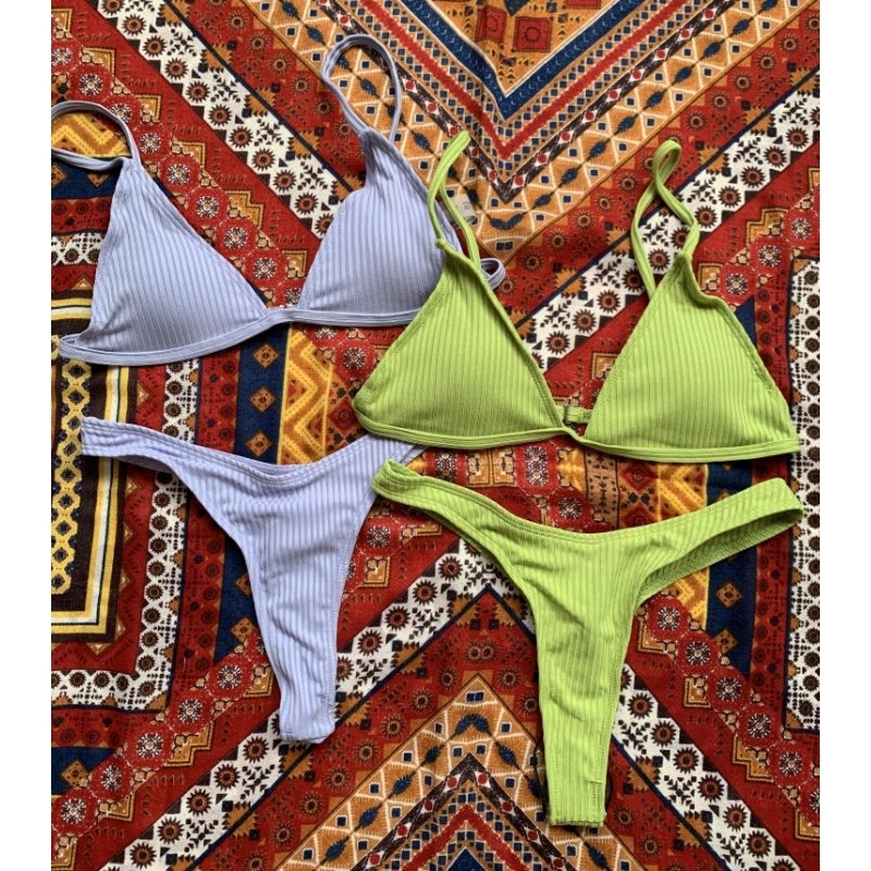 Bikini Tam Giác Lọt Khe Siêu Tây Tanning Đi Biển Siêu Sexy Shopee