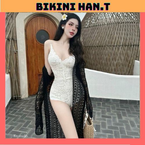 Bikini đồ bơi đi biển jum ren phối choàng hàng chuẩn ảnh sanh xịn mịn