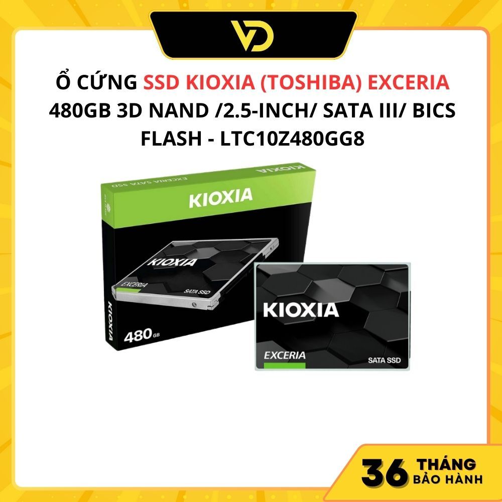 Ổ Cứng SSD Kioxia TOSHIBA Exceria 480GB 3D NAND 2 5 Inch SATA III